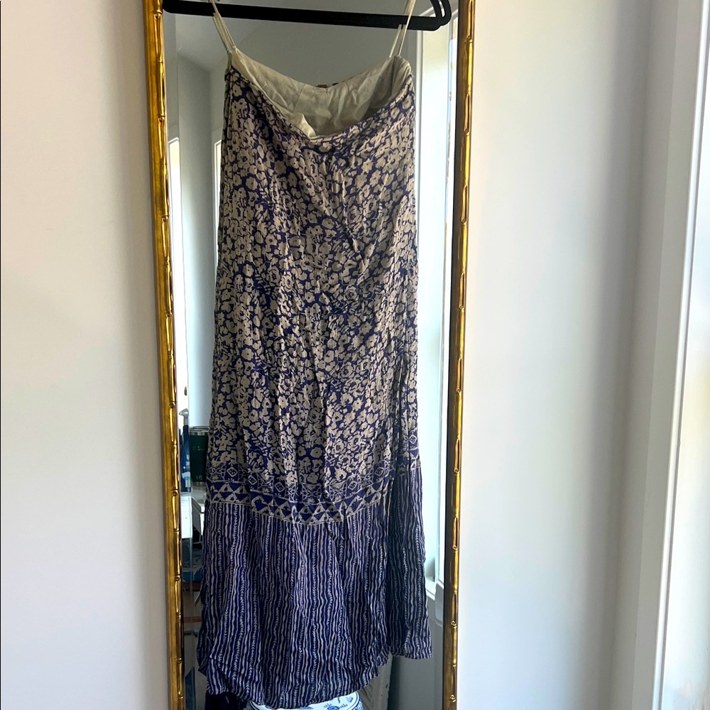 Floral and Striped Maxi Dress
